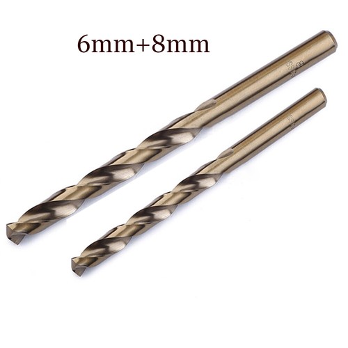 2X HSS CO Cobalt Spot Weld Drill Bit Set 6mm & 8mm Welder Remover