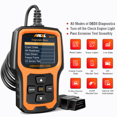 Car OBD2 EOBD Scanner Auto Code Reader Turn OFF Engine Liight Diagnostic Tool