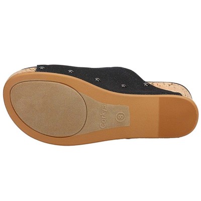 

Женские черные повседневные сандалии Corkys Flirty Wedge 41-0105-BKSI, Черный, Corkys Flirty Wedge