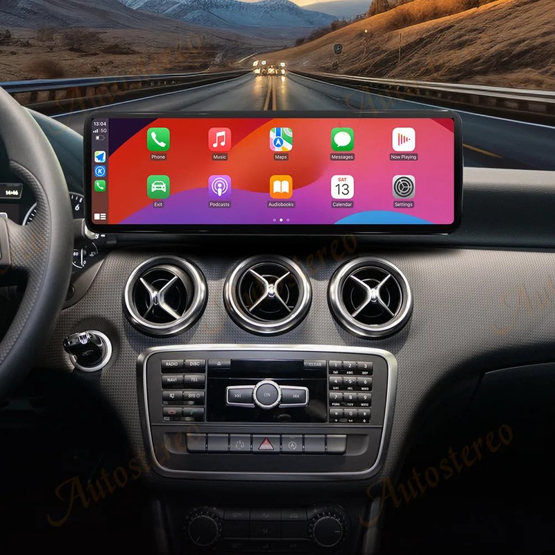 14.9 Inch Carplay 4G Android 14 For Mercedes Benz A B CLA GLA Class A43 A45 AMG