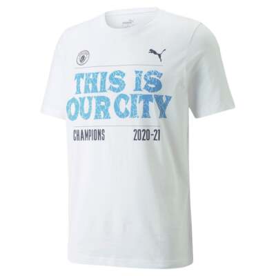 Puma 768843-01 Mens Manchester City Winners Crew Neck Short Sleeve Casual