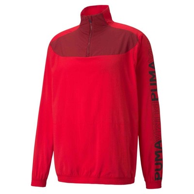 

Puma Woven Training Quarter Zip Sweater Mens Size  520902-11, Красный