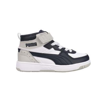 

Puma Rebound Joy High Top Youth Boys Black, White Кроссовки Повседневная обувь 374688-1, Puma Rebound Joy High Top Youth