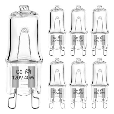 10/20PCS G9 120V Warm Light 25W/40W Bulb T4 Bi-Pin Base Dimmable 2700K White