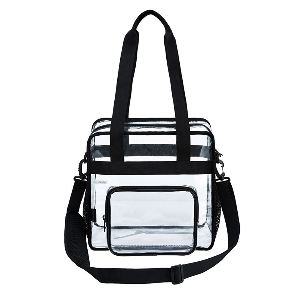 Stadium-Approved Clear Crossbody Bag PVC Tote Pack Men Women Handbag Zip Purse