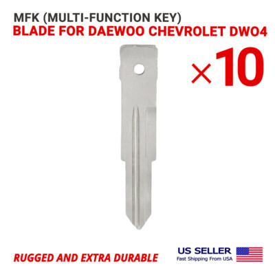 10X MFK (Multi-Function Key) Refill Key Blank Blade for Daewoo Chevrolet DWO4