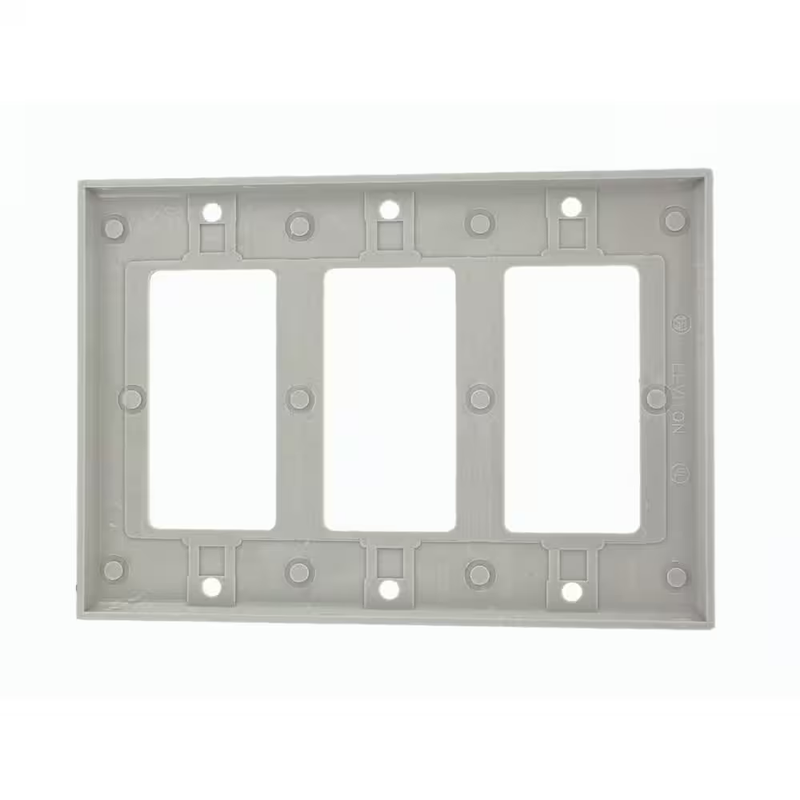 Gray 3-Gang Decorator/Rocker Wall Plate (1-Pack)