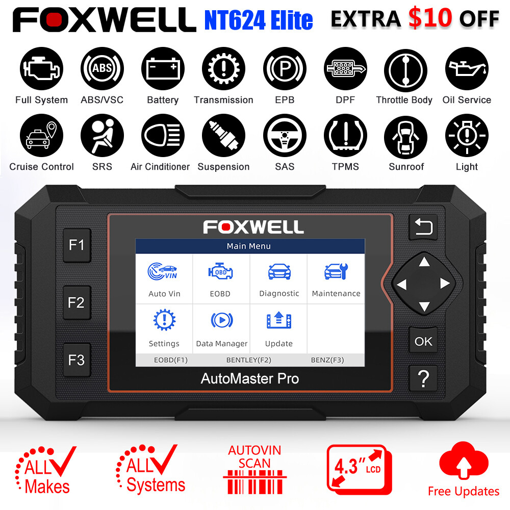Foxwell Obd2 Scanner Full System Auto Diagnostic Tool Oil Epb Reset