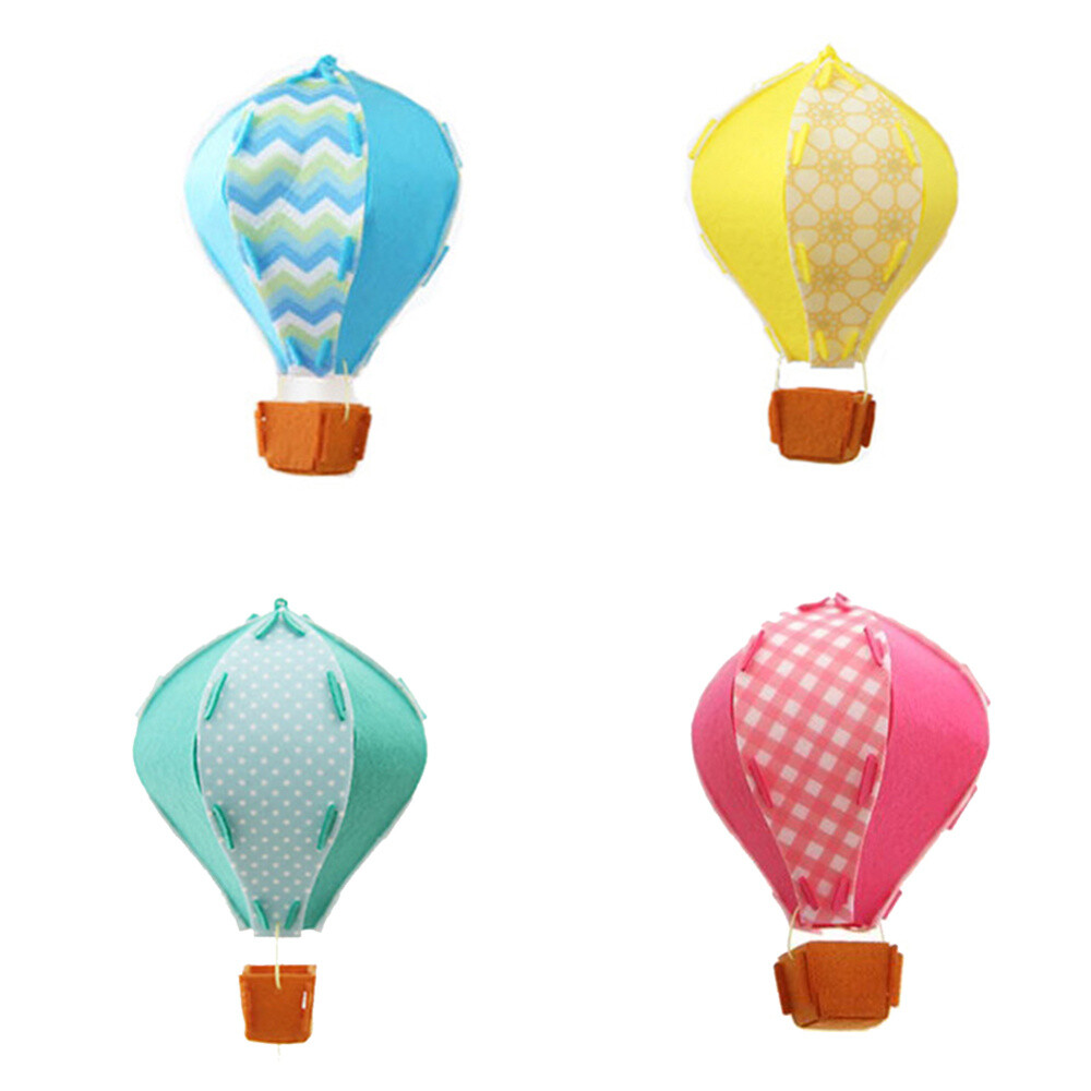 Hot Air Balloon 3d Felt Ceiling Hanging Garland For Nursery