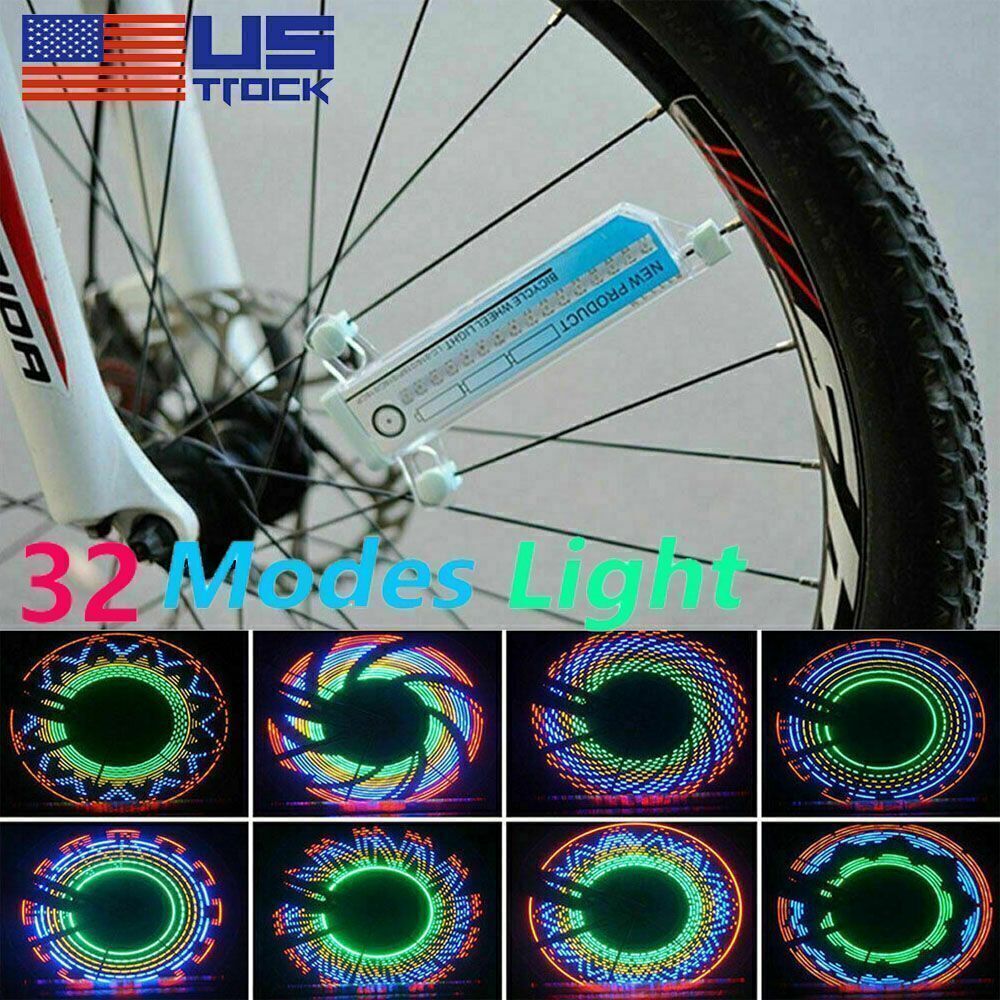 Bike Wheel Lights Multicolor In 32 Led String Fits Any Spoke