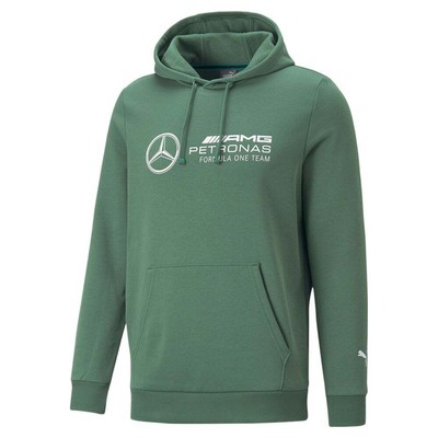 

Puma Mapf1 Ess Fleece Logo Pullover Hoodie Мужская зеленая повседневная спортивная верхняя одежда, Зеленый, Puma Mapf1 Ess Fleece Logo Pullover Hoodie