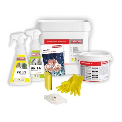 Fakolith Antischimmel Paket Mini für ca. 5qm mit Maske Handschuh Schwamm