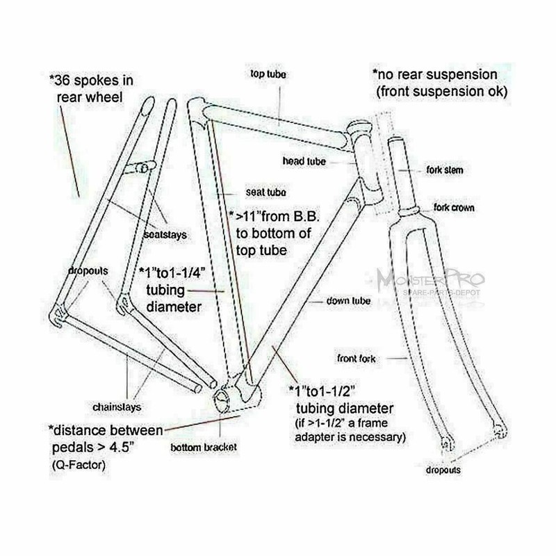 TDR MOTO Motorised Bicycle Push Bike 2 Stroke Motor Engine Kit Petrol 100cc
