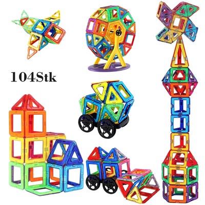 DE 120stk Blocks Magnetic Building Kinder Spielzeug Magnetische Bausteine Blöcke