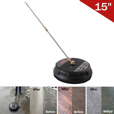 15'' 4000PSI Pressure Washer Surface Cleaner w/ 2 Extension Wand + 1/4'' Connector