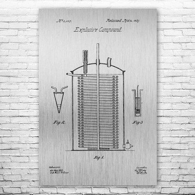 Dynamite Poster Patent Print Mining Wall Art EOD Technician Miner Gift