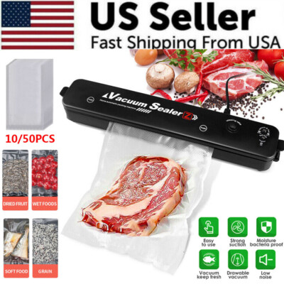 Vacuum Sealer Machine Food Preservation Storage Saver Automatic &10PCS Seal Bag