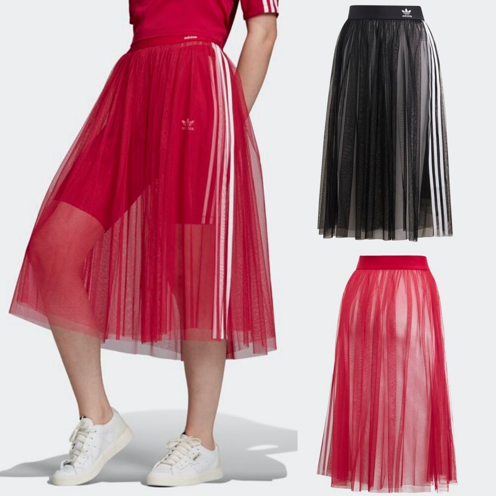 adidas mesh skirt red