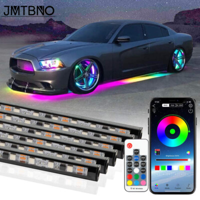 6pc RGB Dream Color Dreamcolor Underglow LED Kit Car Neon Strip Light Music APP