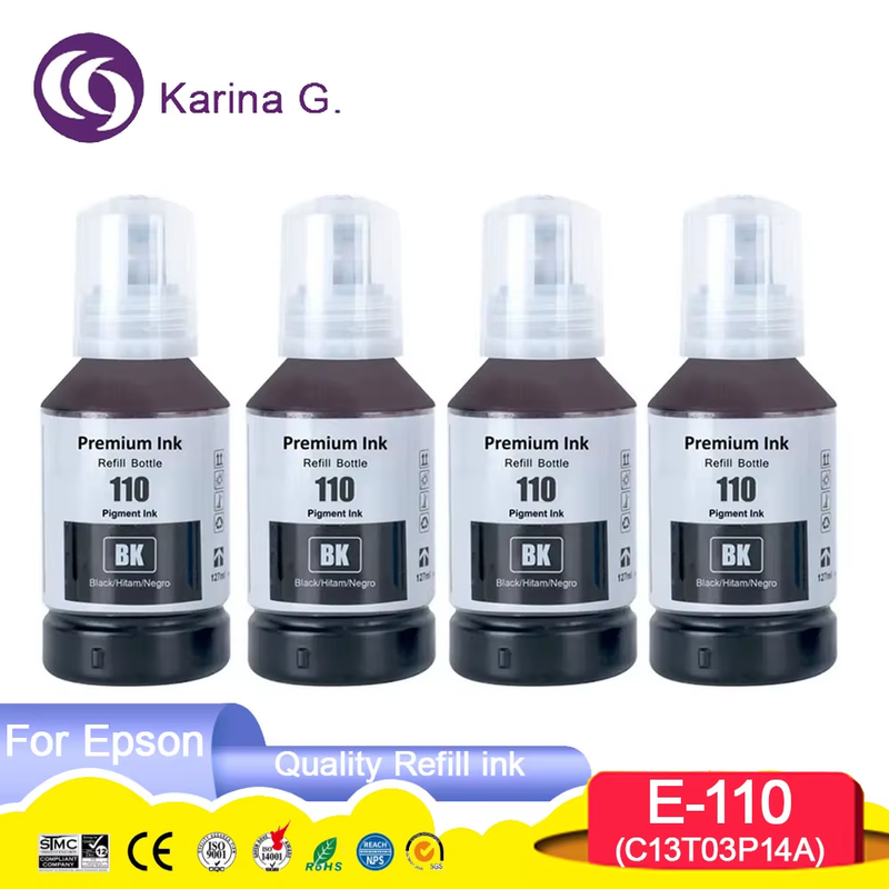 110 C13T03P14A T03P Compatible Refill Ink for EcoTank M1100/M1120/M1140/ M1170/