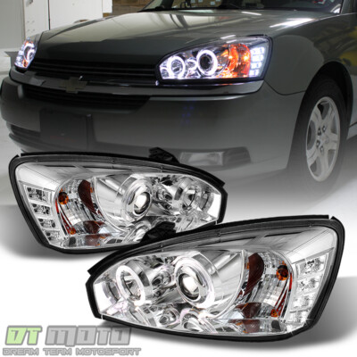 2004-2007 Chevy Malibu DRL Halo Projector Headlights w/LED Daytime Running Light