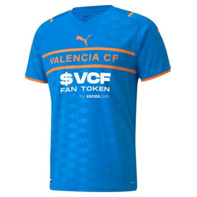 

Футболка Puma Valencia 3Rd Crew Neck с коротким рукавом мужская размер  759338-07, Синий, Puma Valencia 3Rd Crew Neck Short Sleeve Soccer Jersey