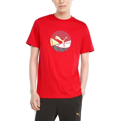 

Puma As Graphic Crew Neck Футболка с коротким рукавом Мужские красные повседневные топы 846135-11, Красный, Puma As Graphic Crew Neck Short Sleeve T-Shirt