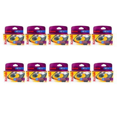 10 Pcs Kodak Single Use Power Flash HD 800 ISO Disposable Camera, 27 exposure