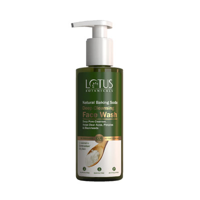 Lotus Botanicals Natural Baking Soda Deep Cleansing Face Wash (180ml)