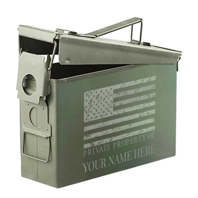 Custom Laser Engraved 30 Cal Ammo Can ''Private Property of [YOUR NAME HERE]''