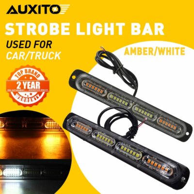 DUAL COLOR LED Emergency Warning Hazard Strobe Light Bar Car Truck ATV OFF-ROAD