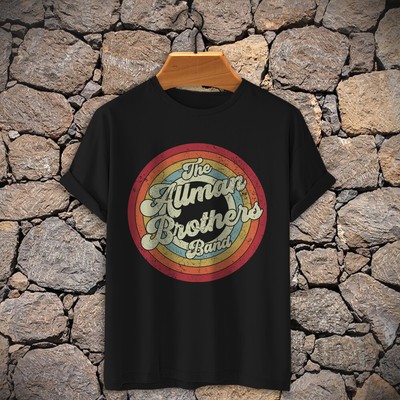 Retro The Allman Brothers Band T-Shirt Duane & Gregg Dickey Betts Whipping Post