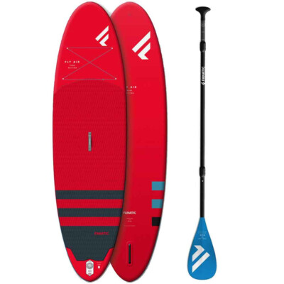 Fanatic Fly Air/Pure Package 10'4'' SUP Stand Up Paddle Inflatable Board Set Red