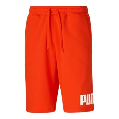 Шорты Puma Fleece Logo Mens Orange Athletic Casual 846793-26