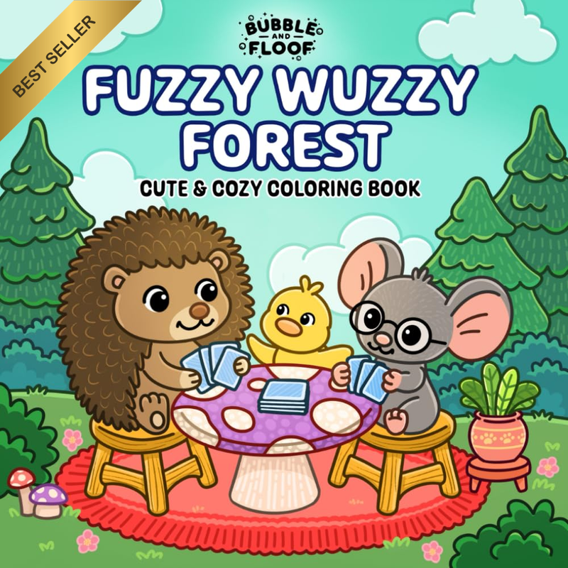 Fuzzy Wuzzy Forest: Coloring Book for Adults and Teens, Super Cute Designs of Fu