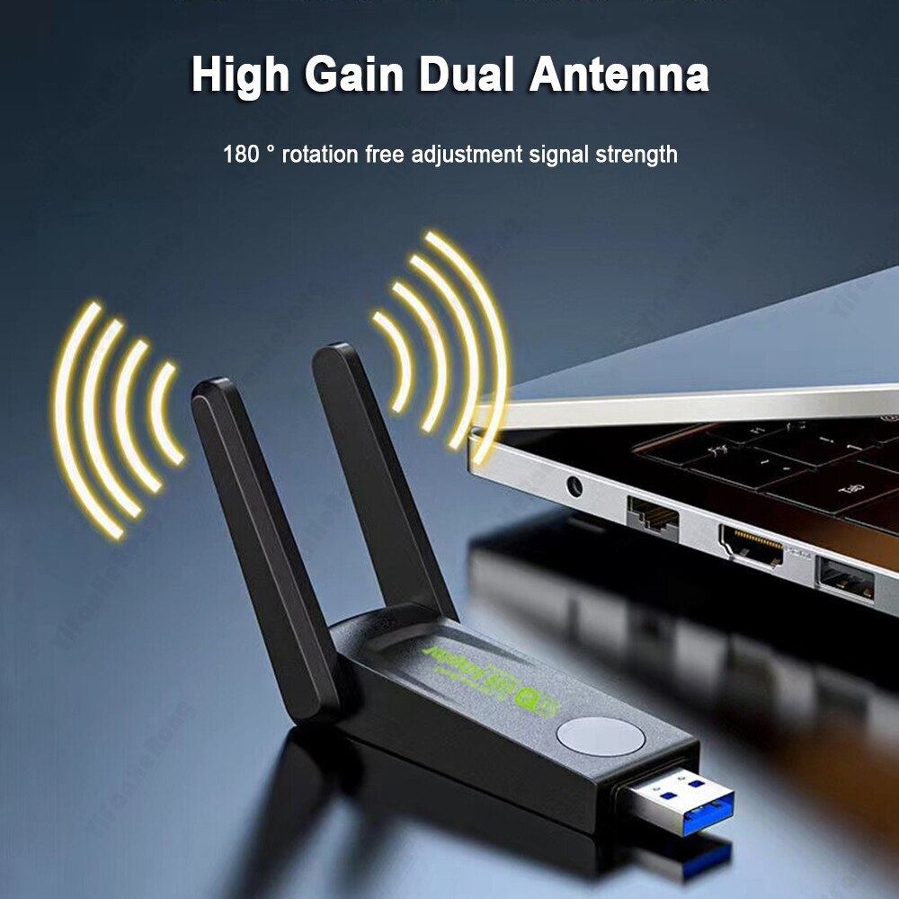 1300Mbps USB 3.0 WiFi Adapter Dual Band 2.4G/5GHz Wireless Wi-Fi Dongle Network