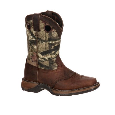 Durango Lil Durango Saddle Camouflage Square Toe Wellington Youth Boys Brown C