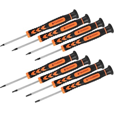 8 in 1 Security Torx Screwdrivers with T3 T4 T5 T6 T7 T8 T9 T10 Torx BitComp