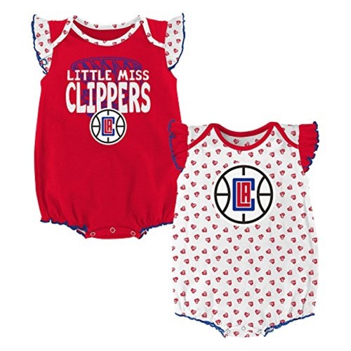 Outerstuff NBA Infant Girls Los Angeles Clippers Комплект Creeper в польку Fan