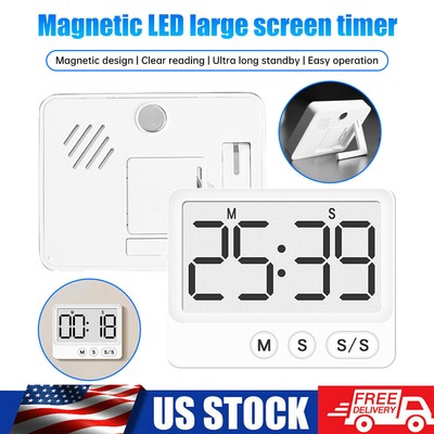 Digital Kitchen Cooking Timer Large LCD Baking Count-Down Up Loud Alarm Magnetic