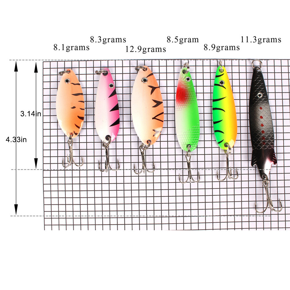 30stk Forellenblinker Set Trout Spoon Spinner Angelköder Löffel Kunstköder 2019