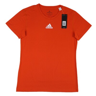Women's Adidas Creator Short Sleeve Training Running T-Shirt Orange EK0109
