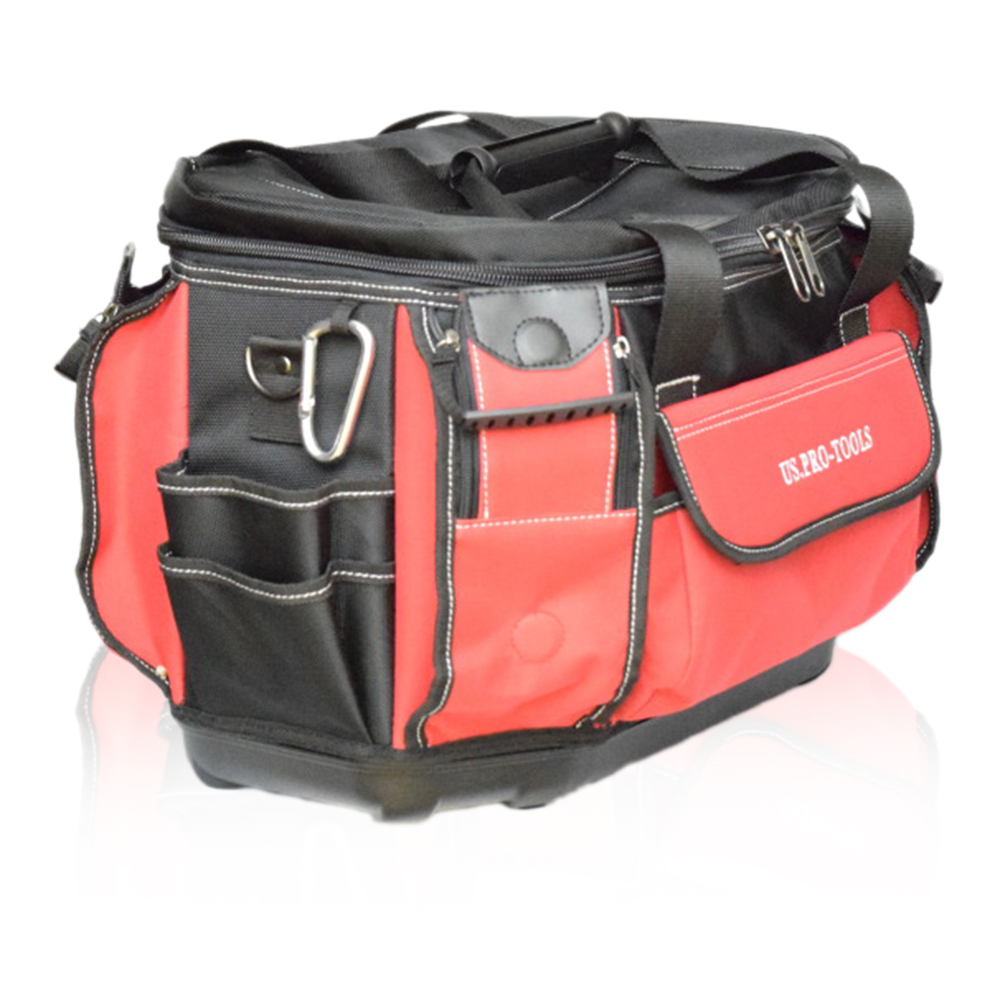 356 US PRO TOOLS Tool bag heavy duty case Round Top Rigid padded shoulder strap eBay