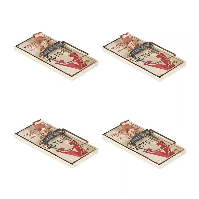 Victor Metal Pedal Indoor and Outdoor Wood Snap Mouse Trap (8-Count)