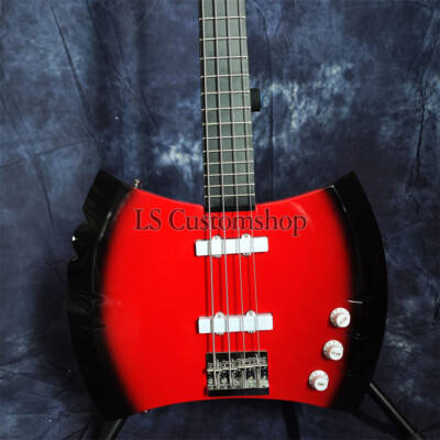 4 String Marceline's Axe Bass Guitar Adventure Time AXE Bass Handmade Red Burst