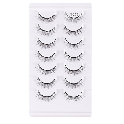 7 Pairs 3D Eyelashes False Eyelashes Lashes Extension Cross Volume Natural Wispy