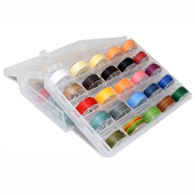 Waxed Polyester Cord, 0.55mm, 25 Assorted Colors 10.93 Yards per Bobbin