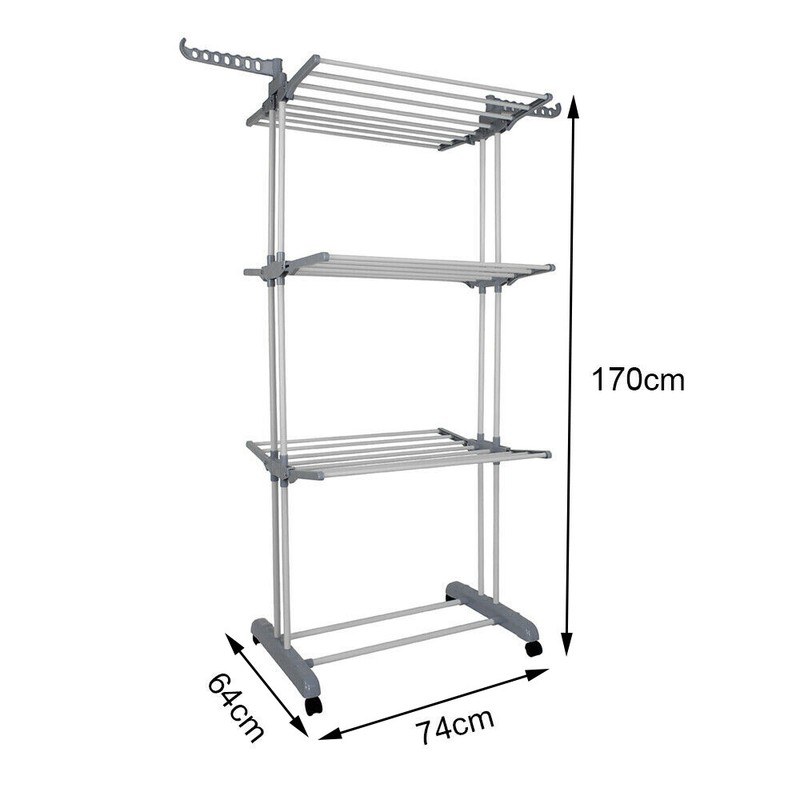 Wäscheständer Kleiderstange Wäscheturm Wäschetrockner mit Flügel