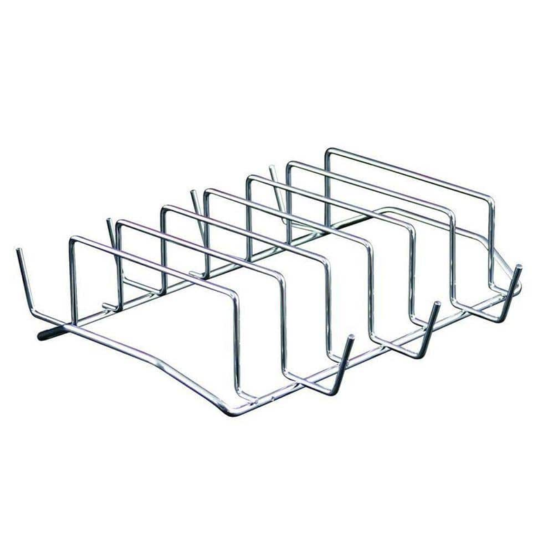 BBQ Rib Rack Grill Steel Outdoor Indoor Oven Smoker Barbecue