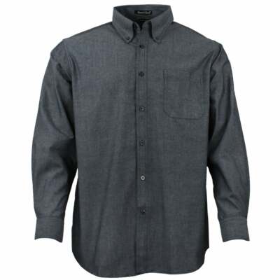 

Рубашка Rivers End Yarn Dye Chambray с длинным рукавом на пуговицах Мужские черные повседневные топы, Черный, River's End Yarn Dye Chambray Long Sleeve Button Up Shirt